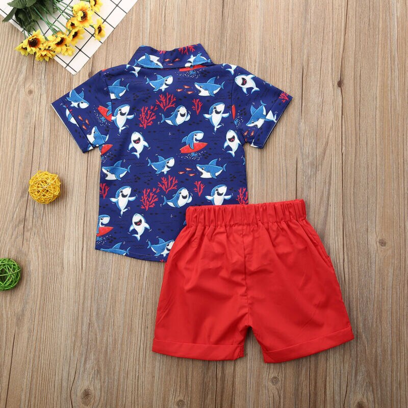 Xmas Infant Kid Baby Boys Clothes Sets Cartoon