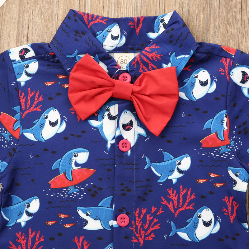 Xmas Infant Kid Baby Boys Clothes Sets Cartoon