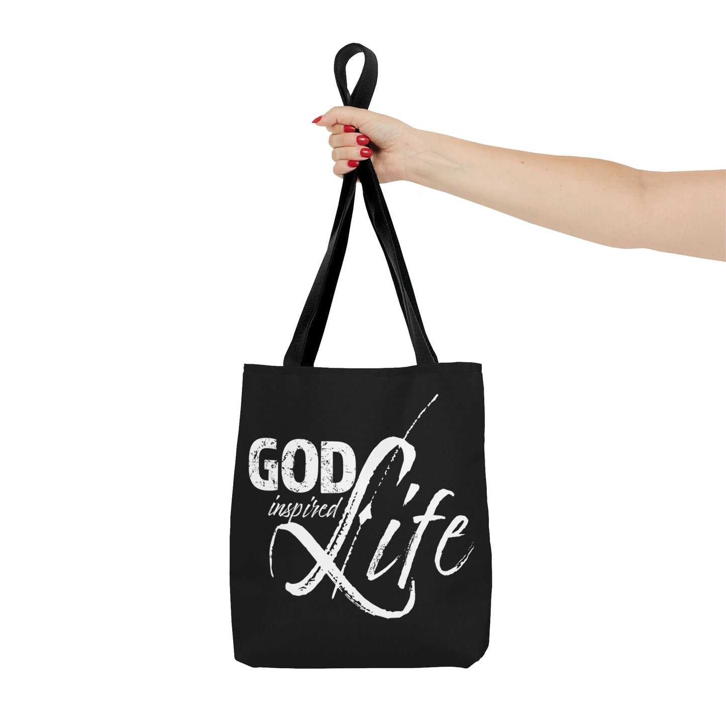 Large Tote Bag God Inspired Life Inspirational Quote Bible Affirmation
