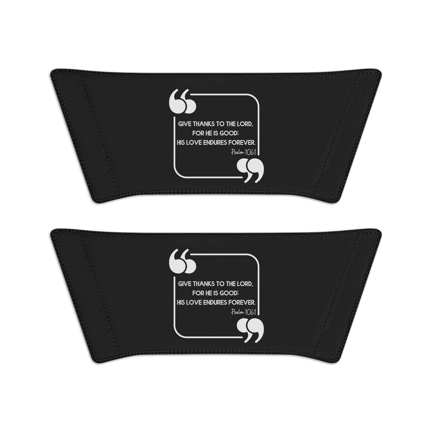 Mens Black Slide Sandals - Give Thanks to the Lord - Christian