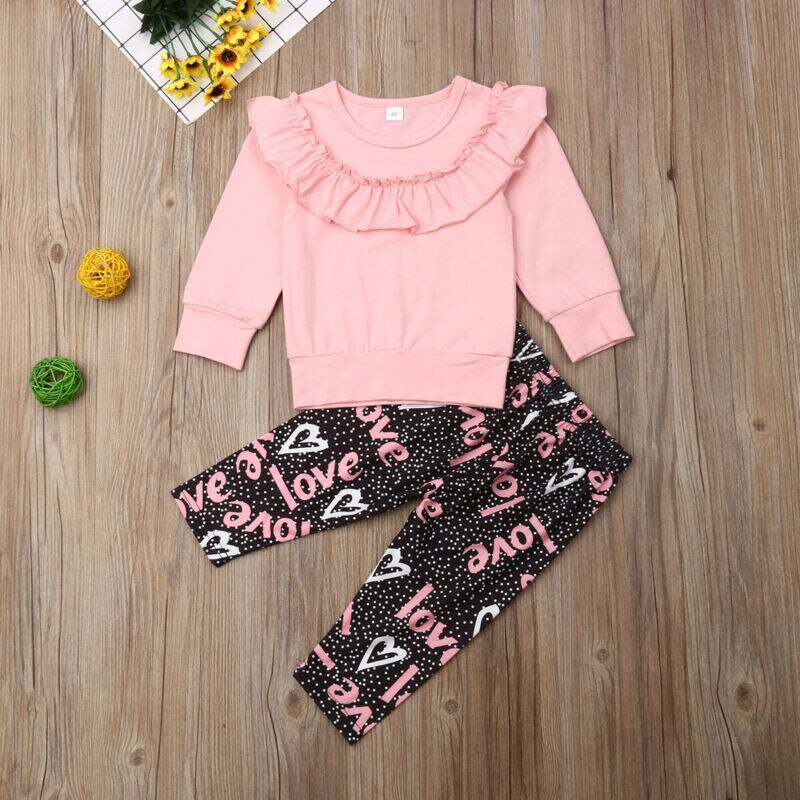 Autumn Kids Baby Girls Cotton Clothes Sets
