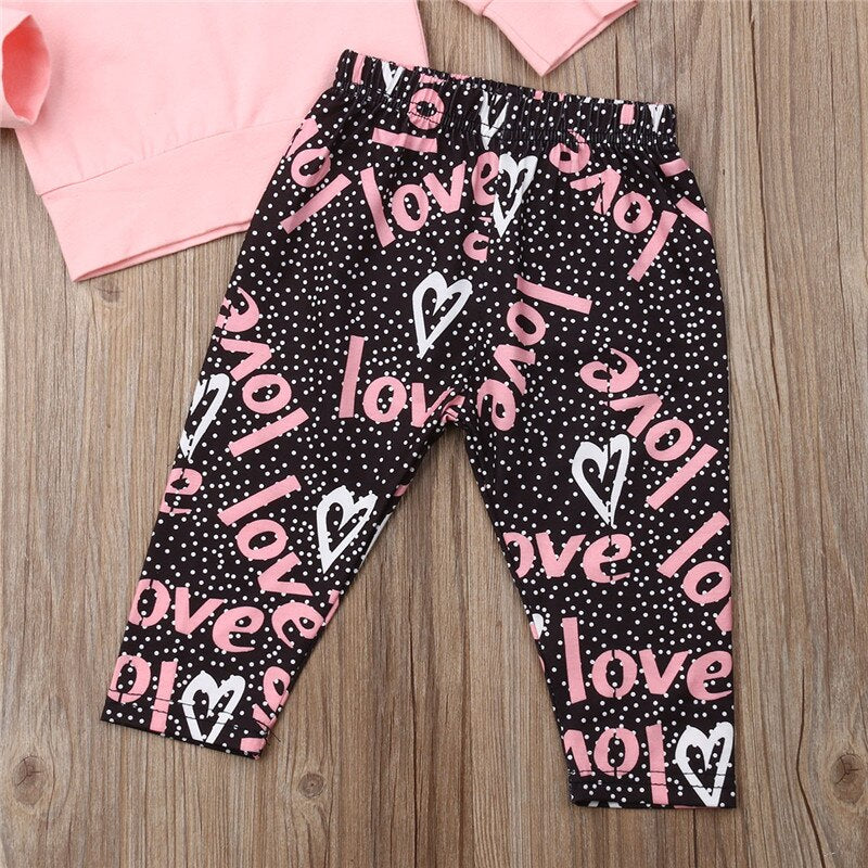 Autumn Kids Baby Girls Cotton Clothes Sets