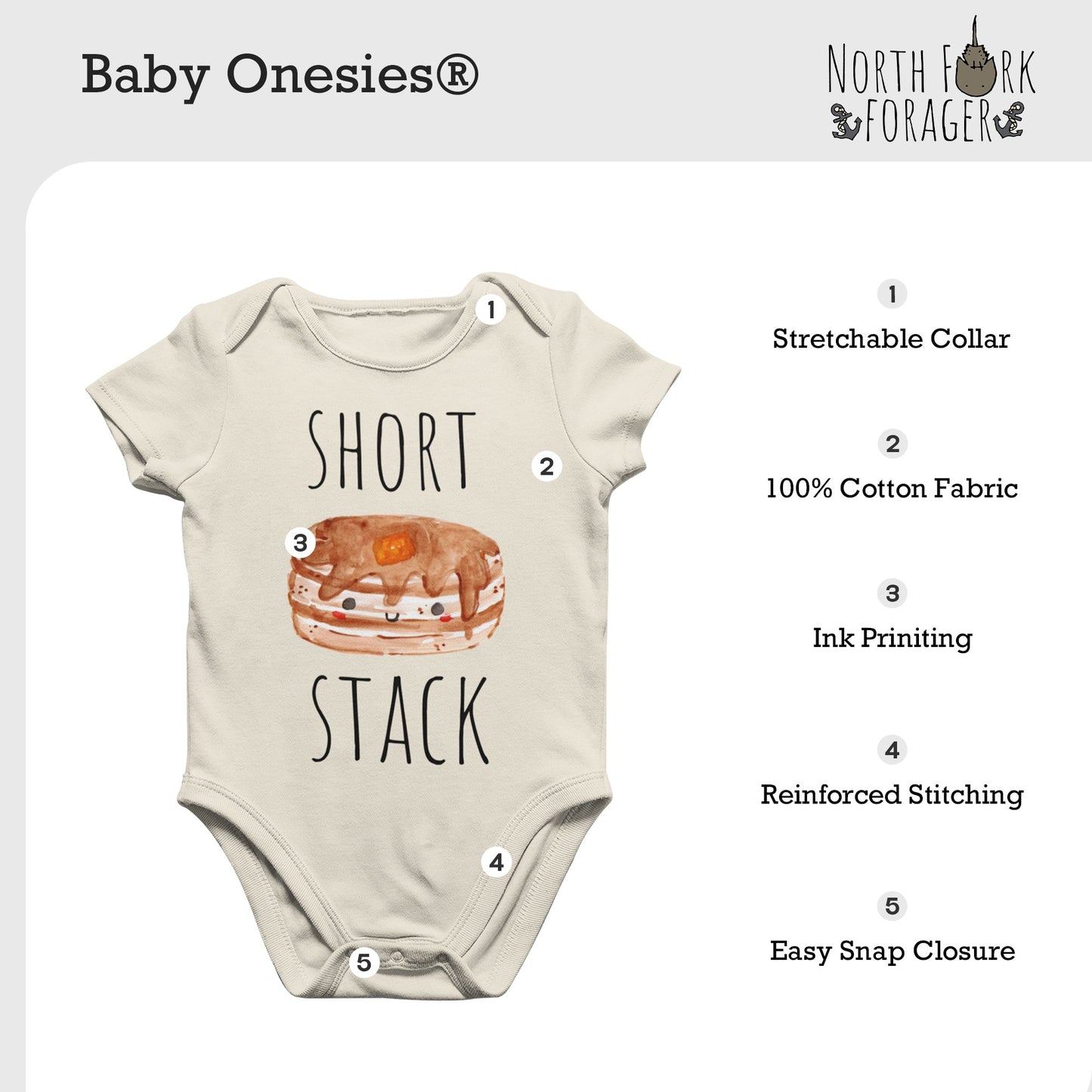 Elephant Peanut - Baby Boy Girl Clothes Infant Bodysuit Funny Cute New