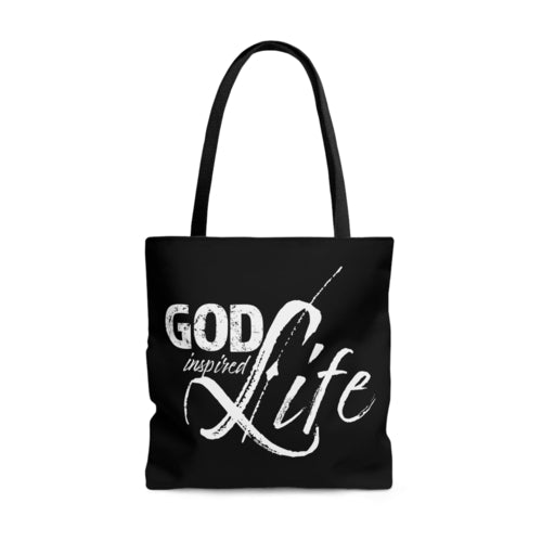 Large Tote Bag God Inspired Life Inspirational Quote Bible Affirmation