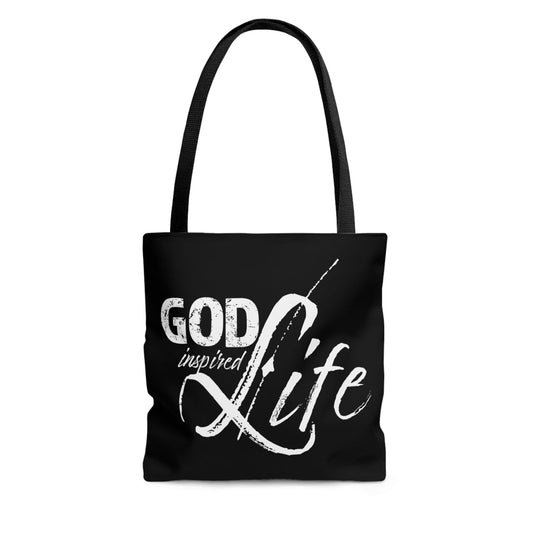 Large Tote Bag God Inspired Life Inspirational Quote Bible Affirmation